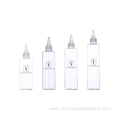 PET Clear Bullet Shape Hair Oil Squeeze Bottle